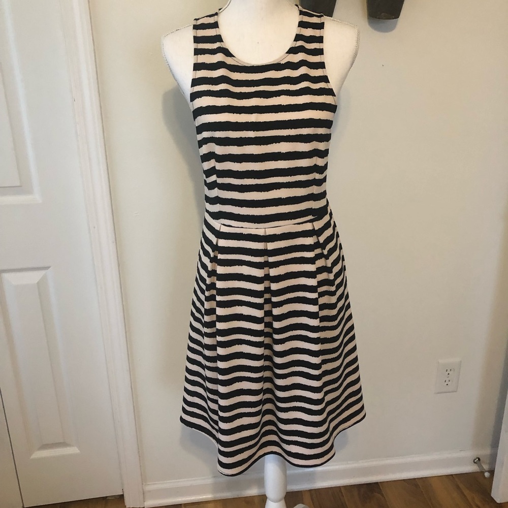 NWT THML Retsey Abstract Stripe Fit & Flare Dress